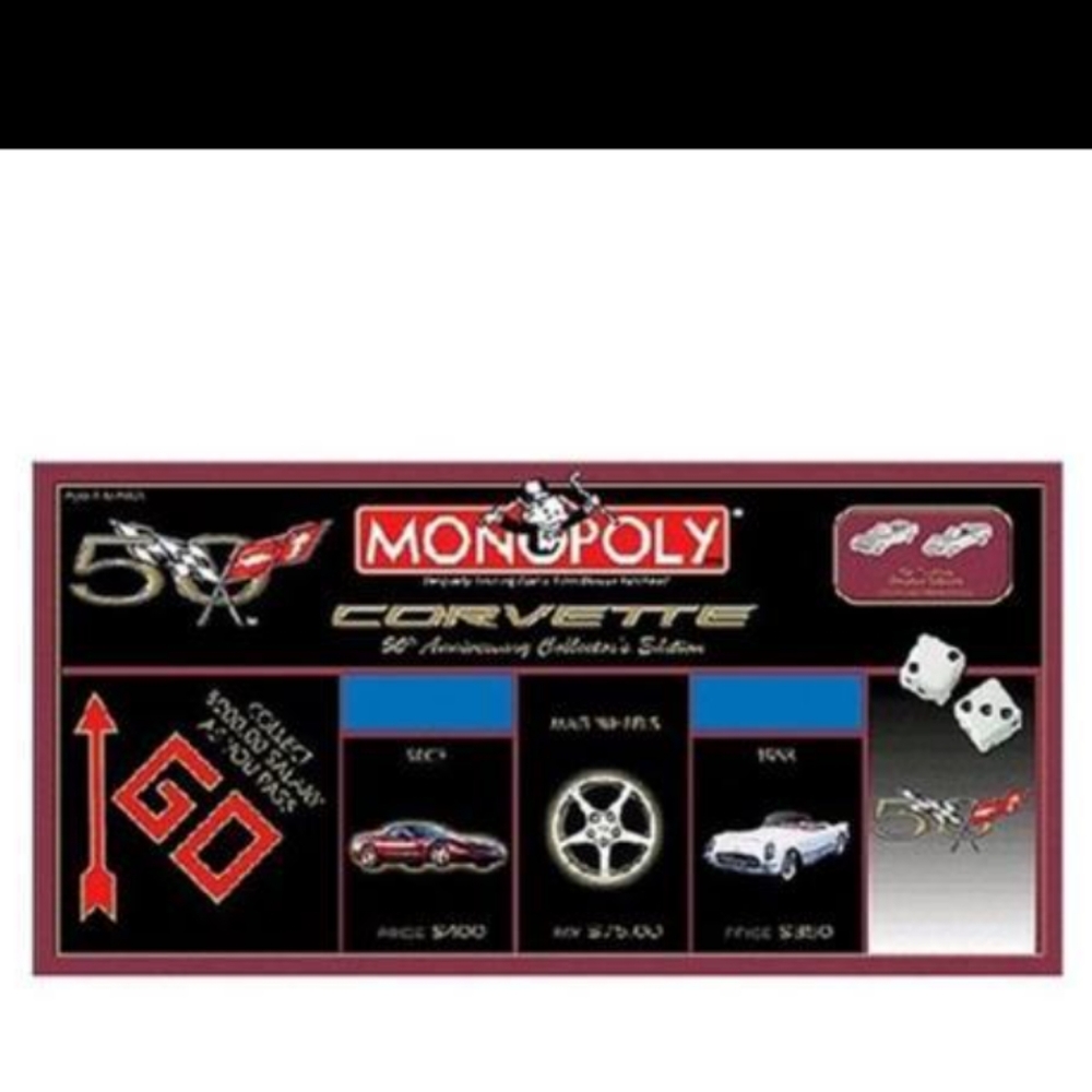 2002 Monopoly Corvette 50th Anniversary Collectors Edition excellent condition